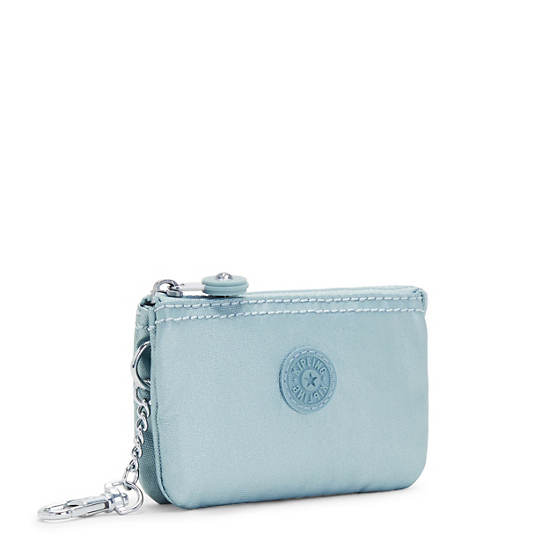 Kipling Creativity Mini Metallic Pouch Keychain Tassen Aqua | België 1116MQ